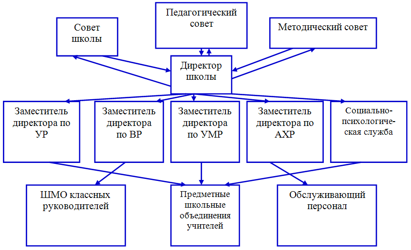 схема структура управления школой